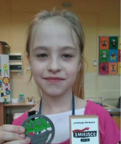 III miejsce Wiktorii Wjcik z klasy III C w CITY TRAIL JUNIOR LUBLIN