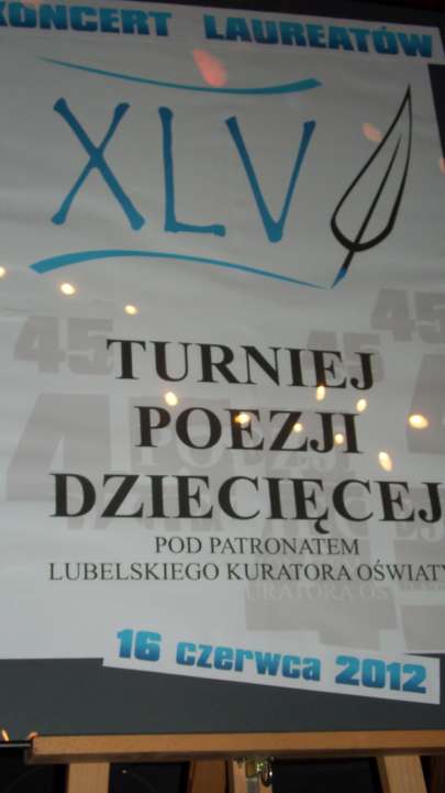 XLV WOJEWDZKI TURNIEJ POEZJI DZIECICEJ pod patronatem LUBELSKIEGO KURATORA OWIATY