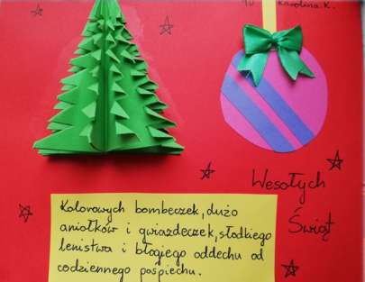 witeczne yczenia od klasy 4D