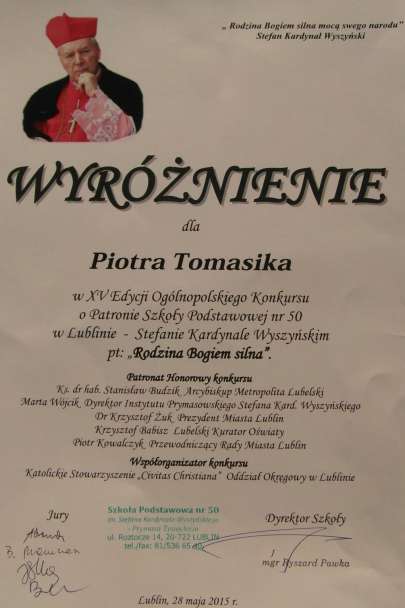 OGLOPOLSKI KONKURS ,,Rodzina Bogiem silna